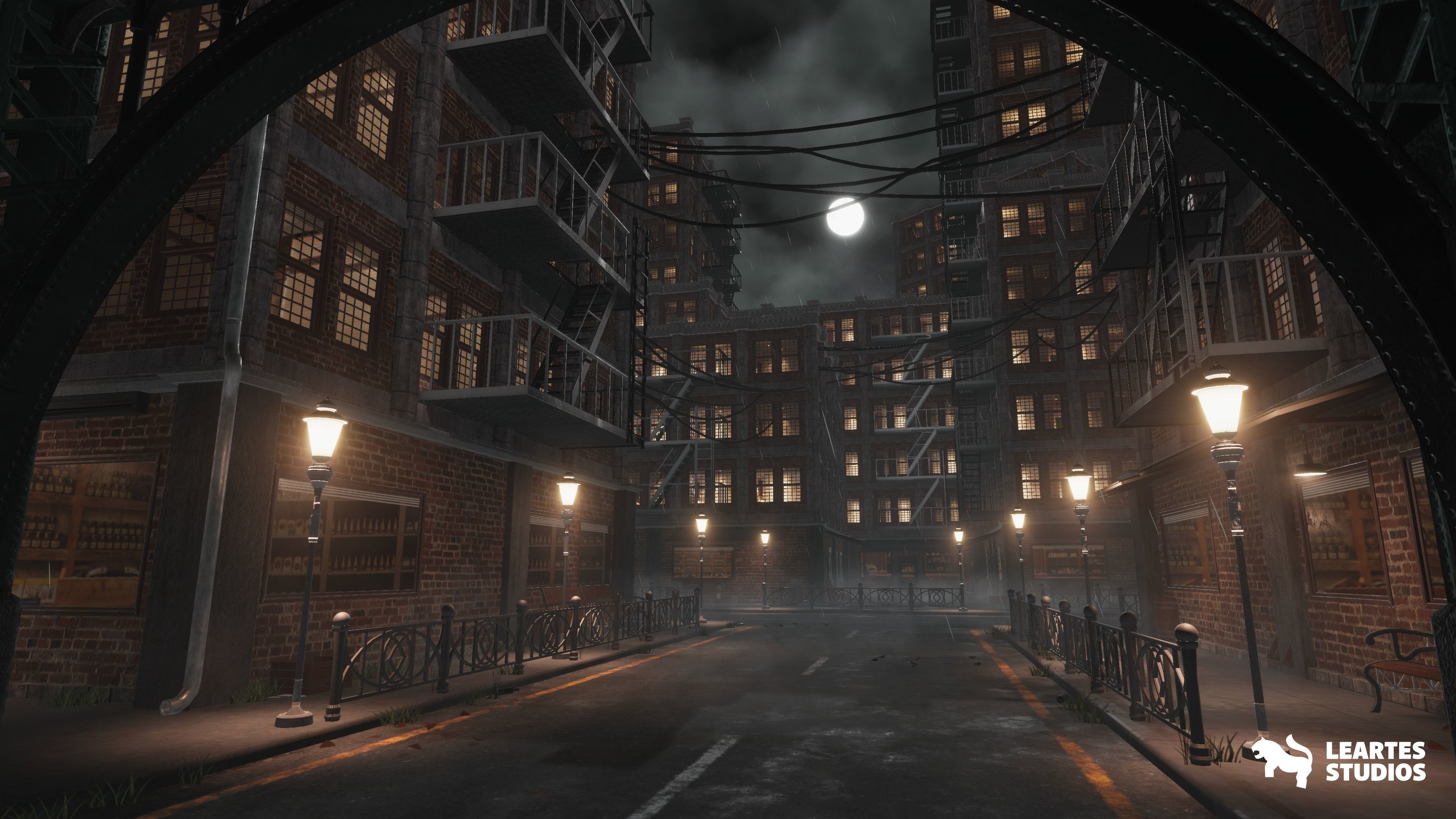 1900s Industrial Environment Low-poly 3D model_3