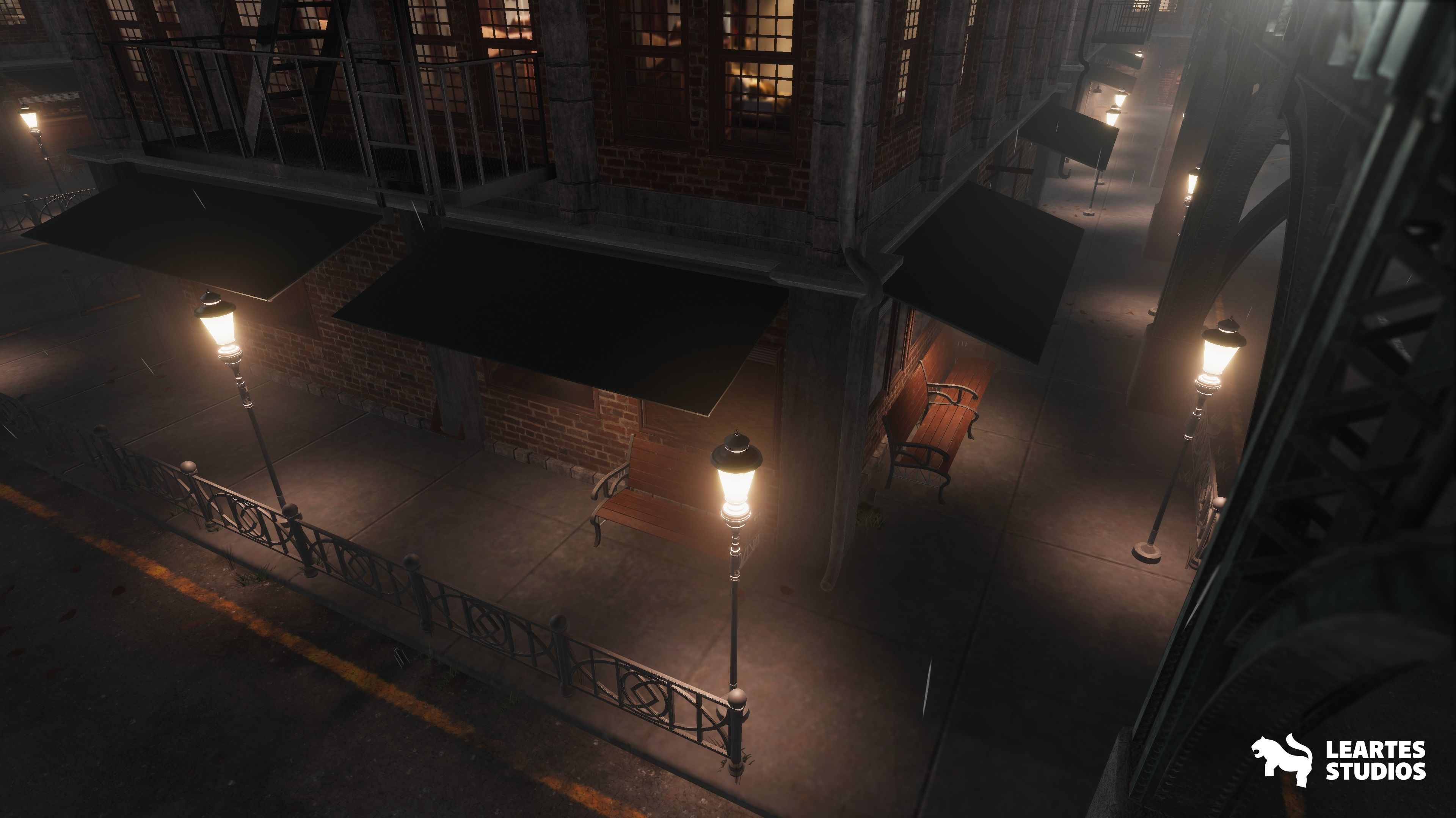 1900s Industrial Environment Low-poly 3D model_2