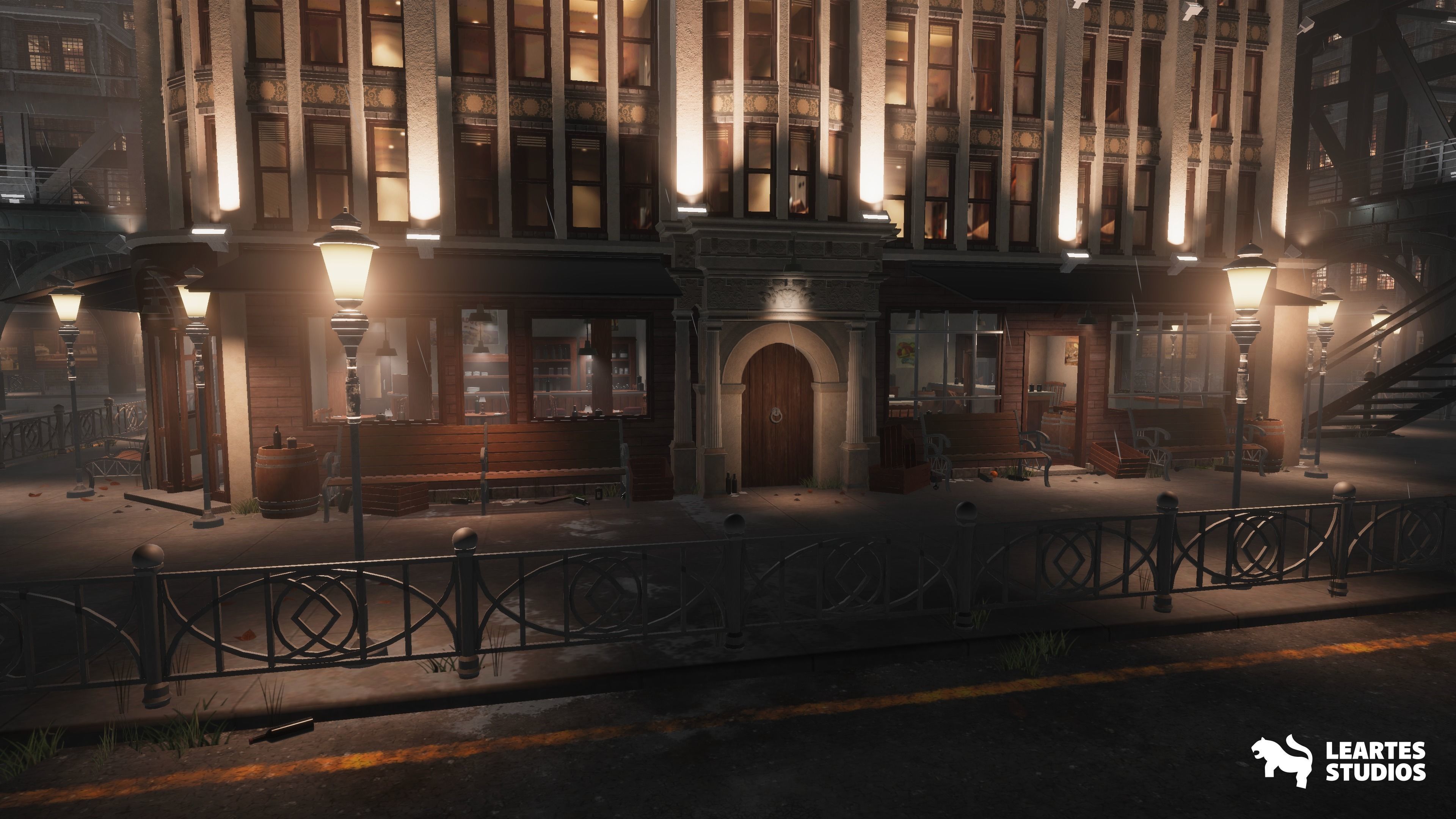 1900s Industrial Environment Low-poly 3D model_5