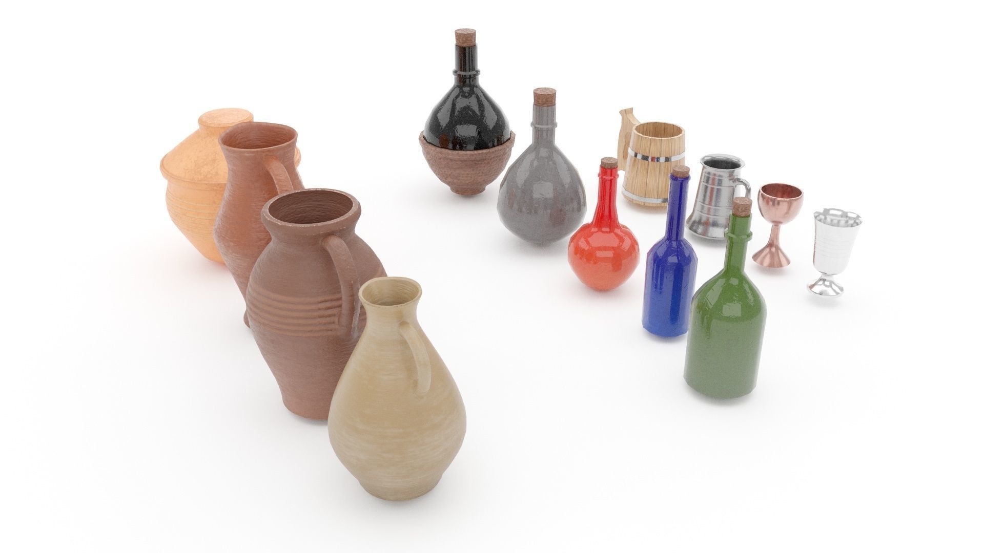 Medieval tavern props 04 3D model_18