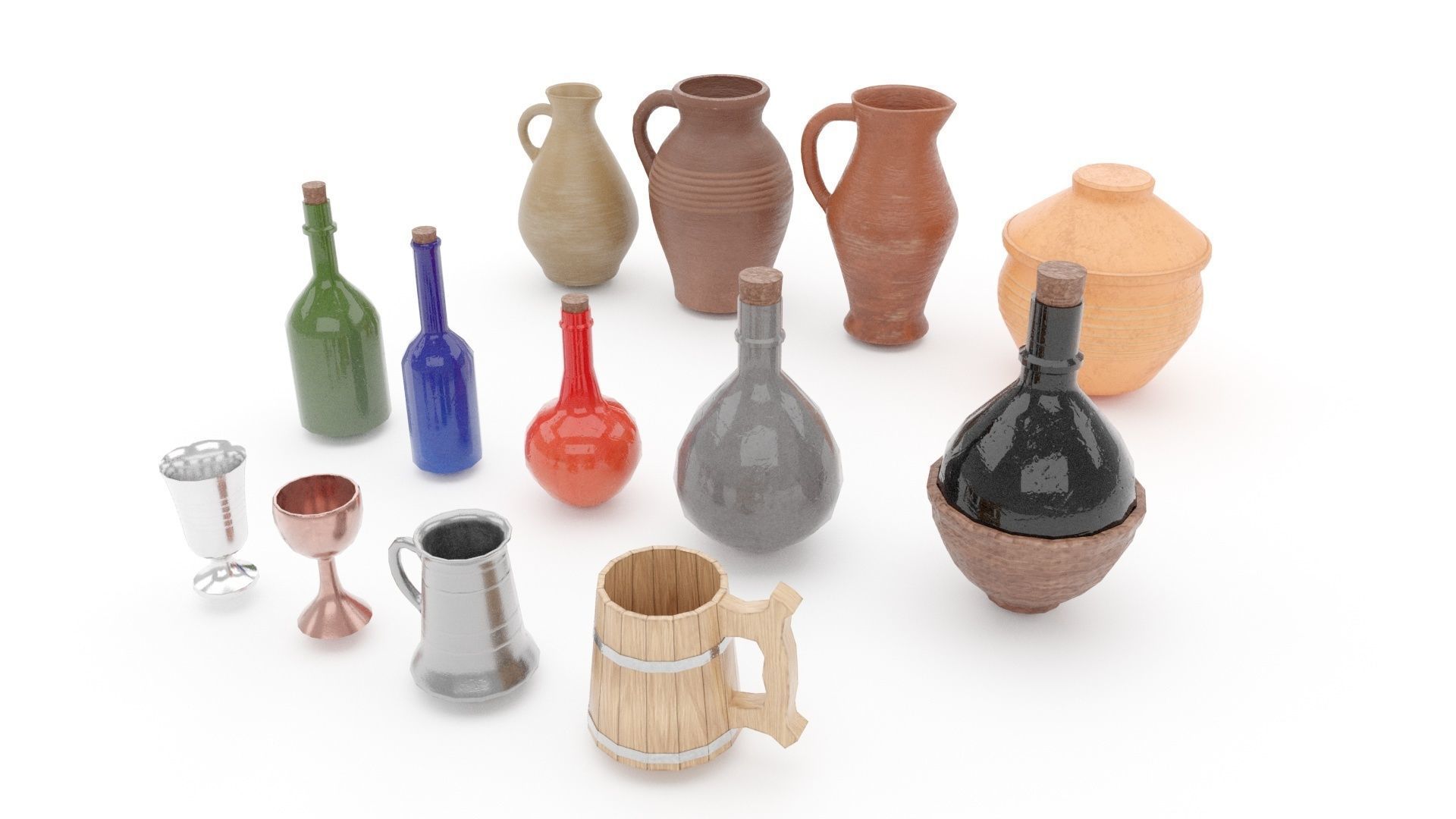 Medieval tavern props 04 3D model_27