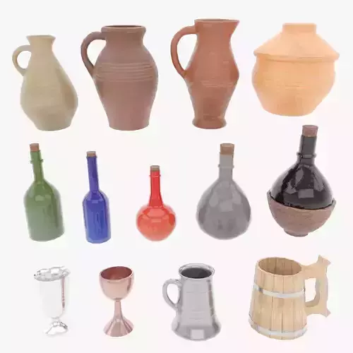 Medieval tavern props 04