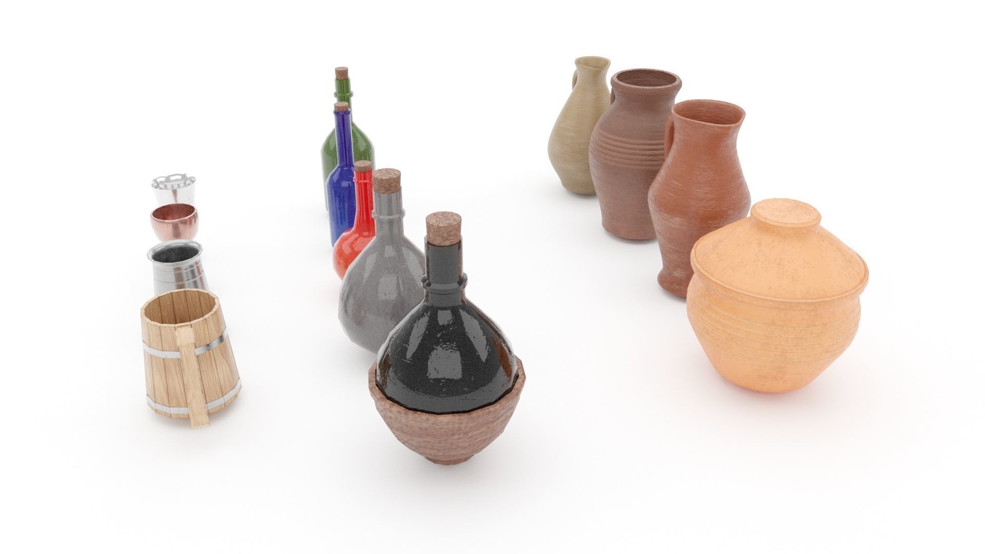 Medieval tavern props 04 3D model_25