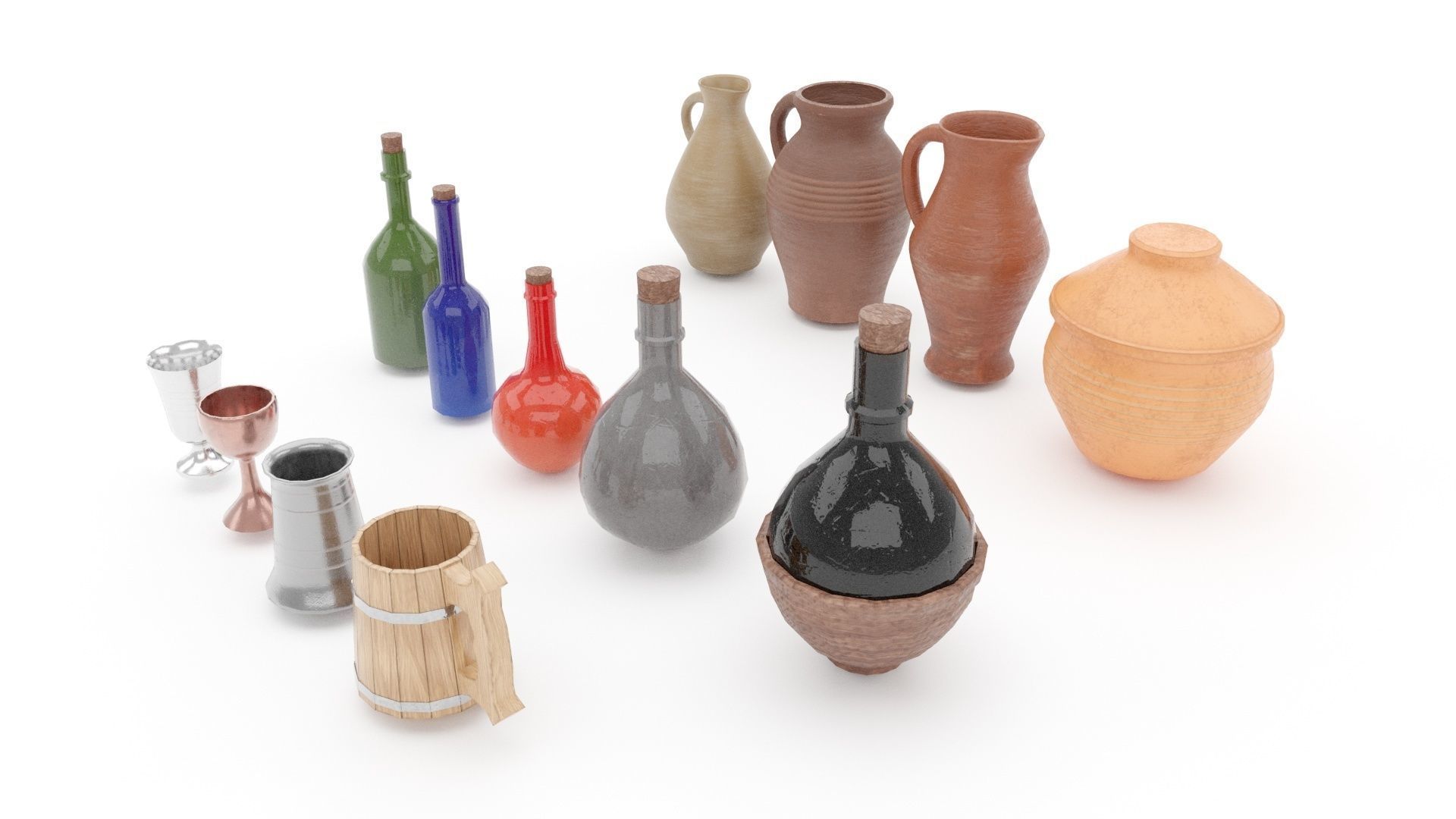 Medieval tavern props 04 3D model_26