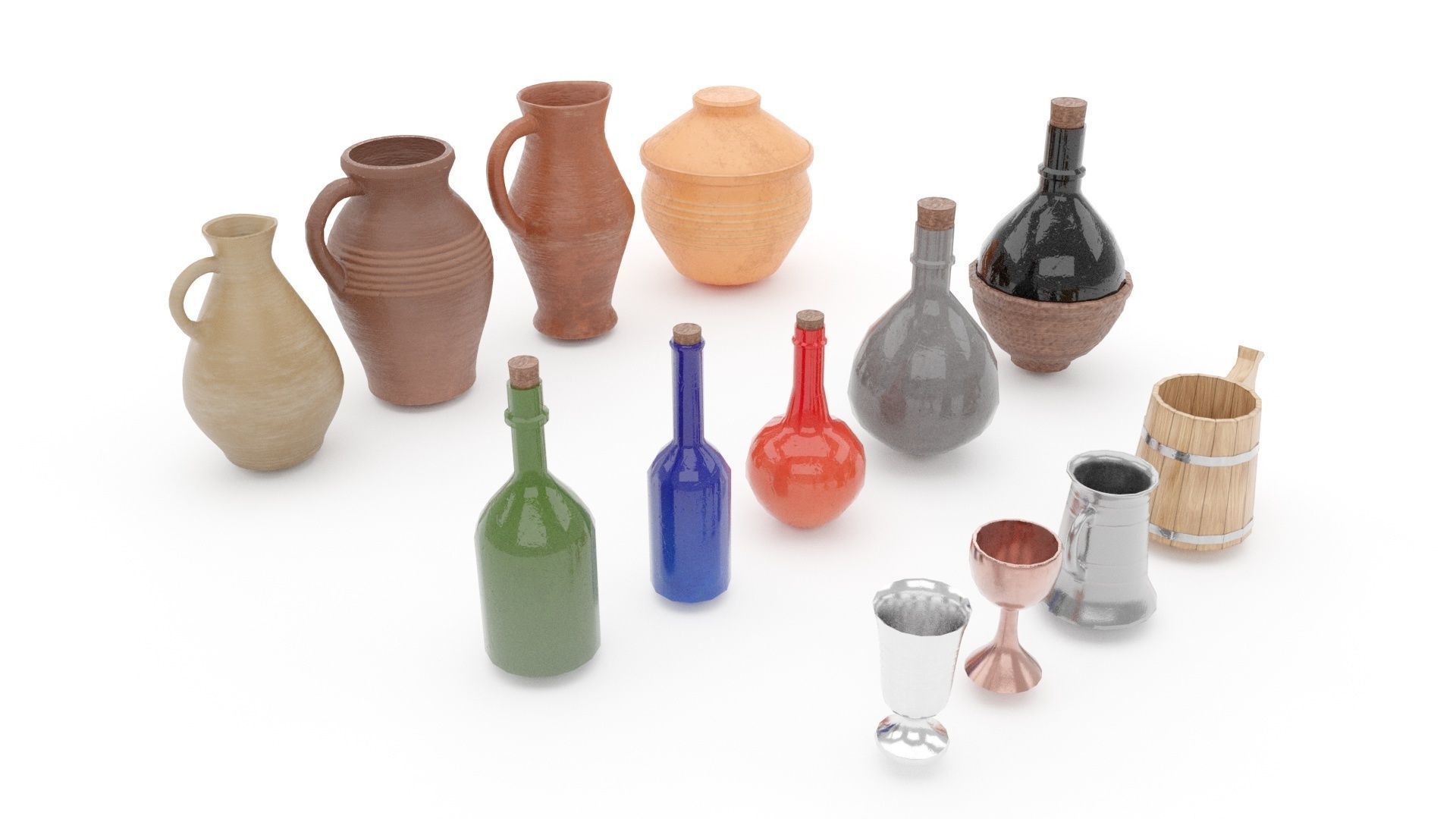 Medieval tavern props 04 3D model_15