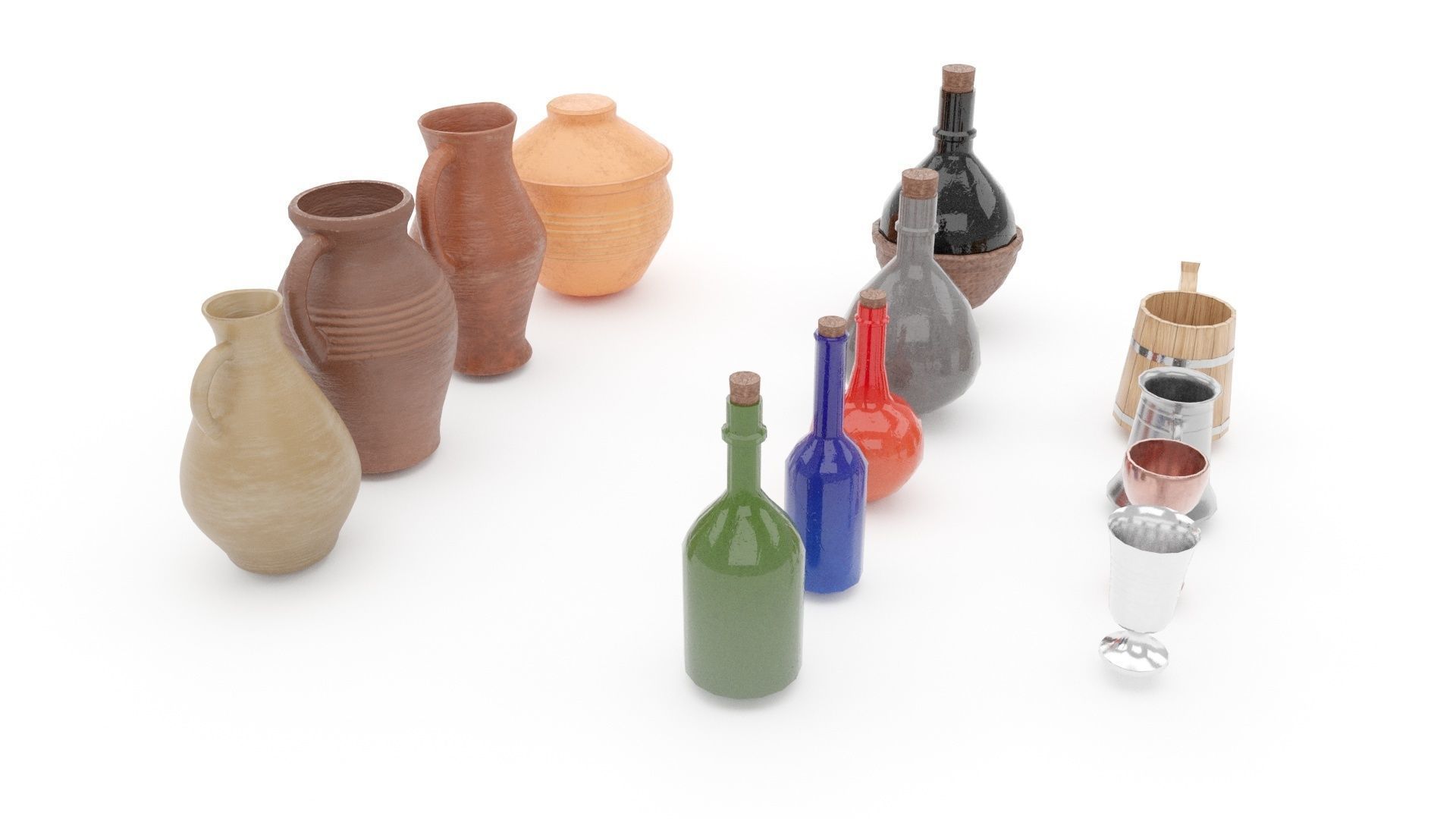 Medieval tavern props 04 3D model_16