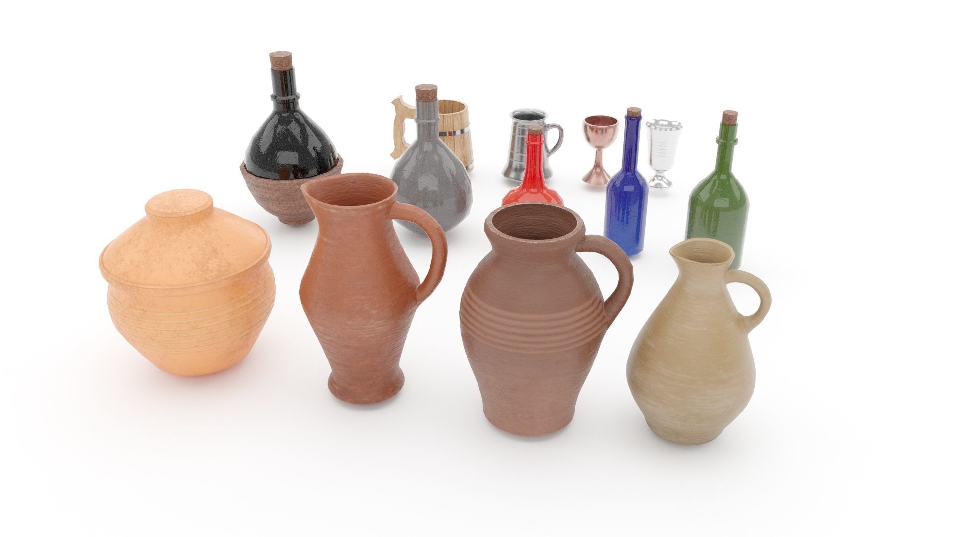 Medieval tavern props 04 3D model_20