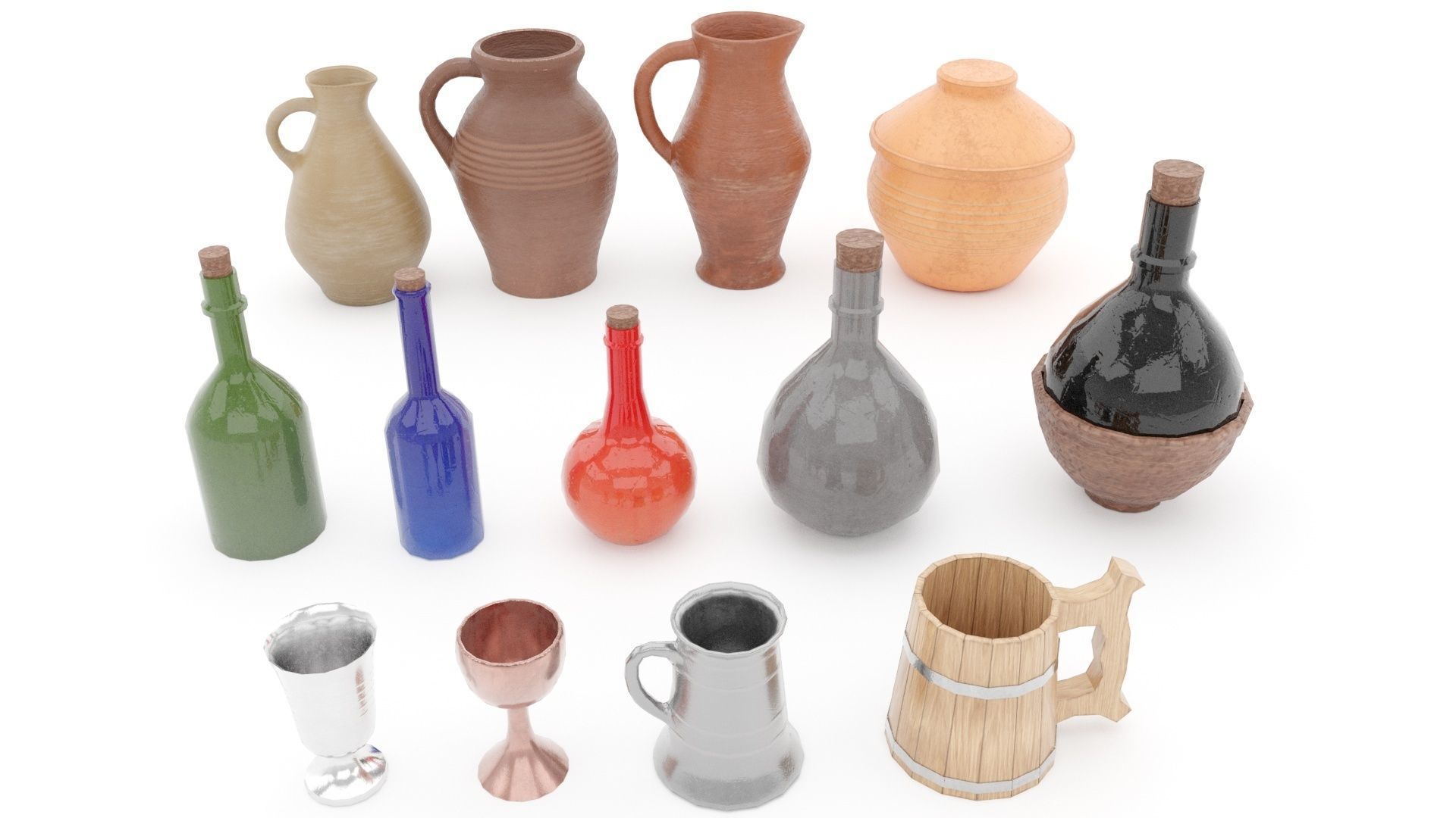 Medieval tavern props 04 3D model_1