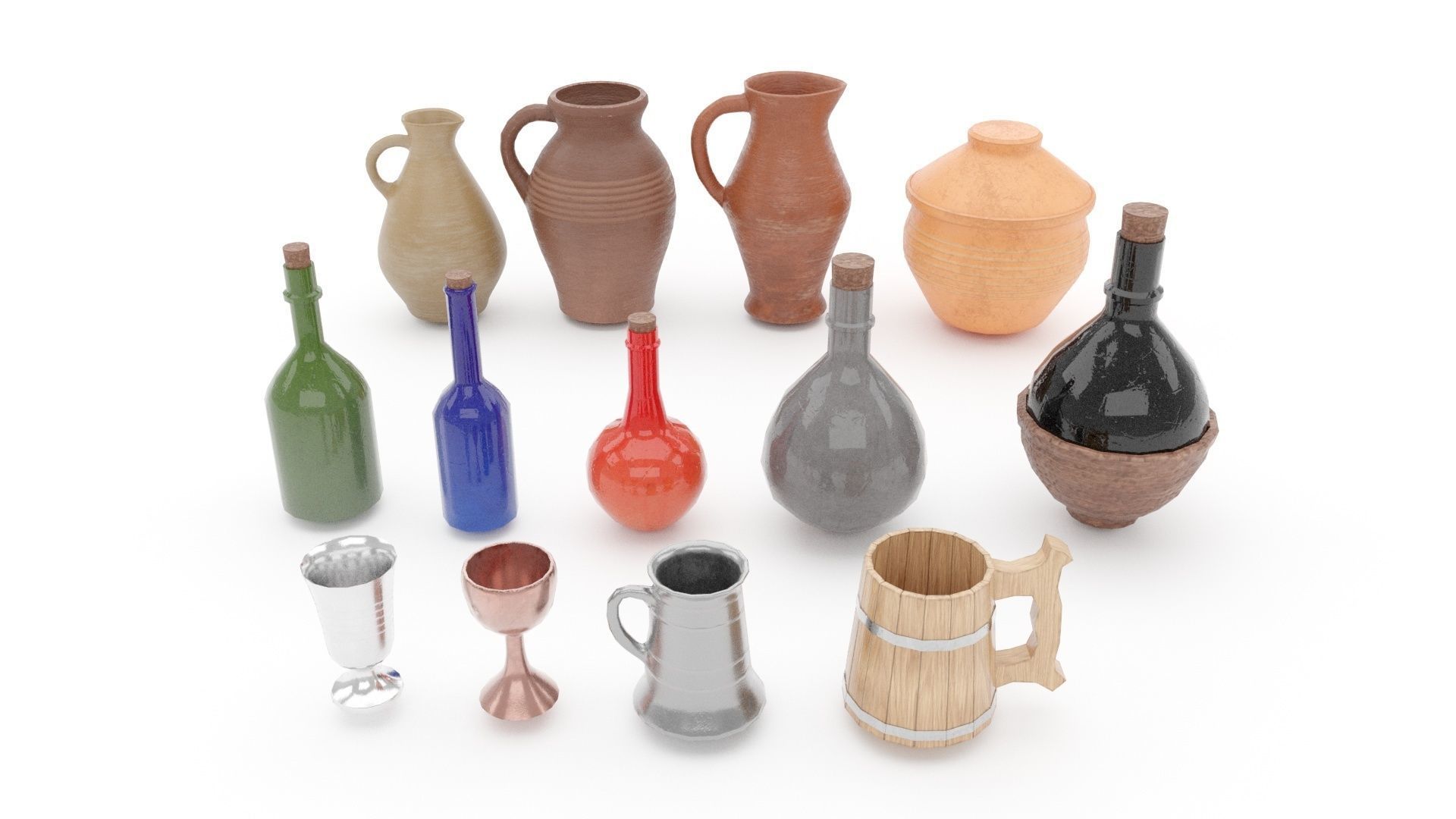 Medieval tavern props 04 3D model_13