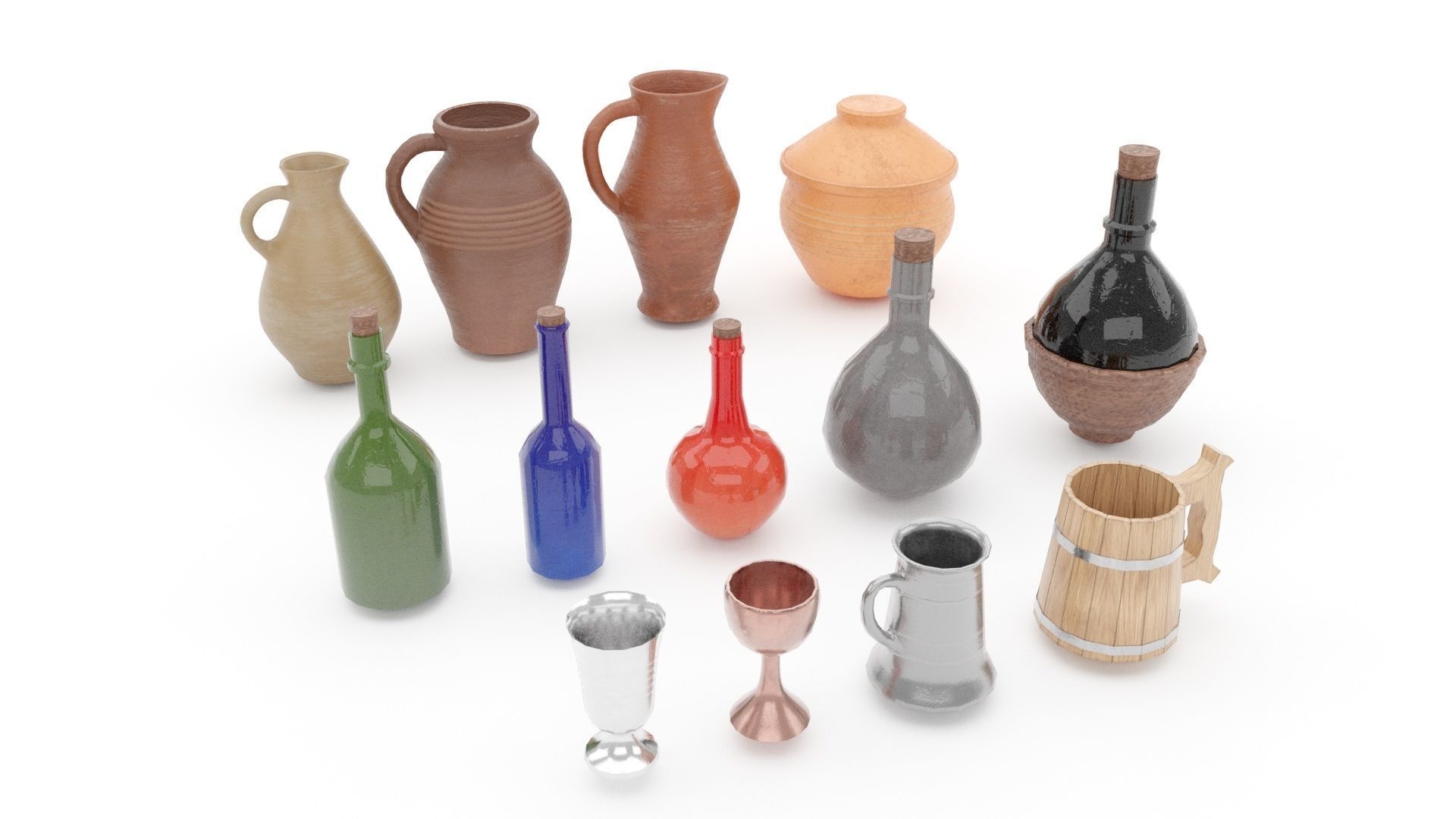 Medieval tavern props 04 3D model_14