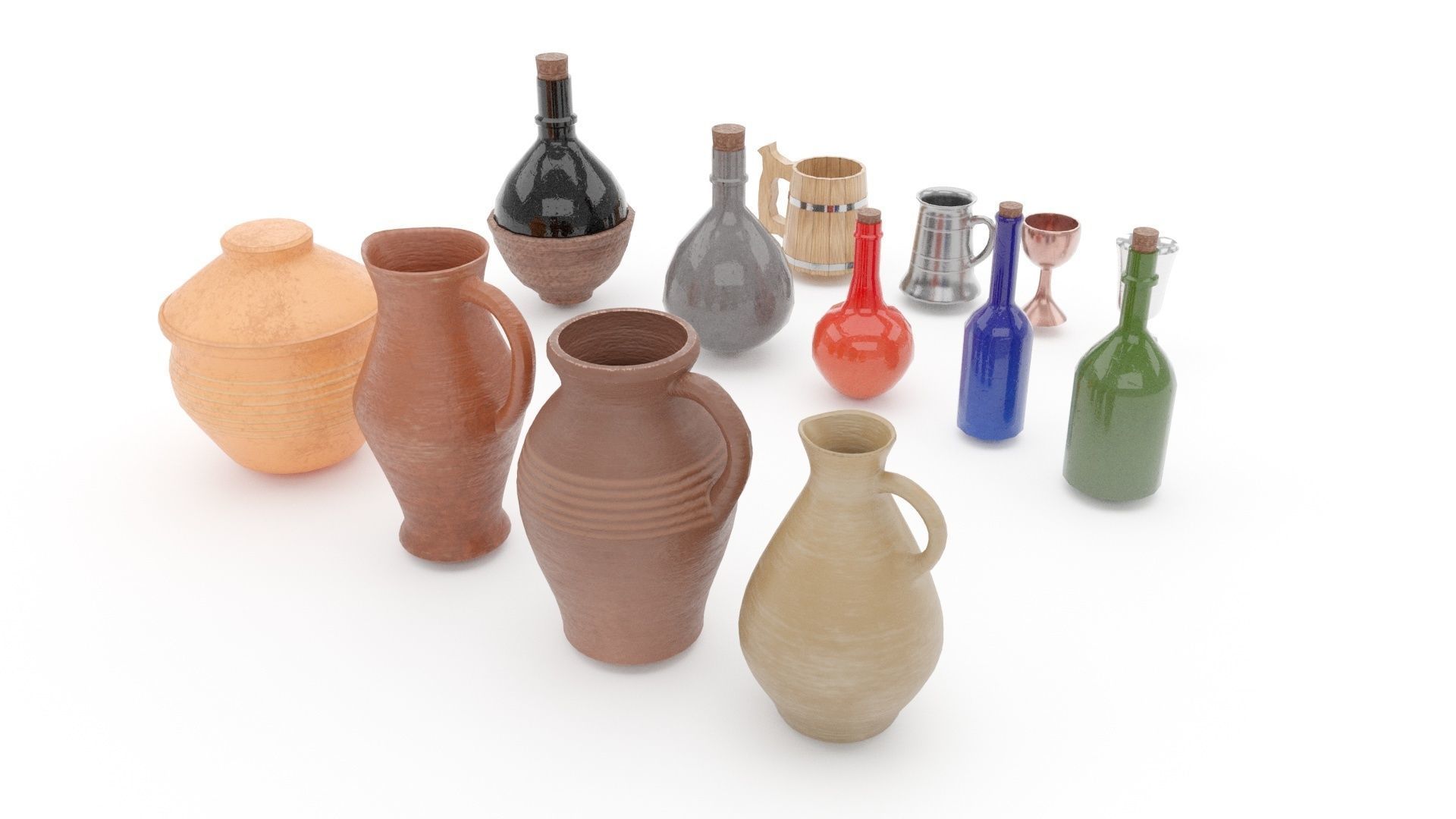 Medieval tavern props 04 3D model_19