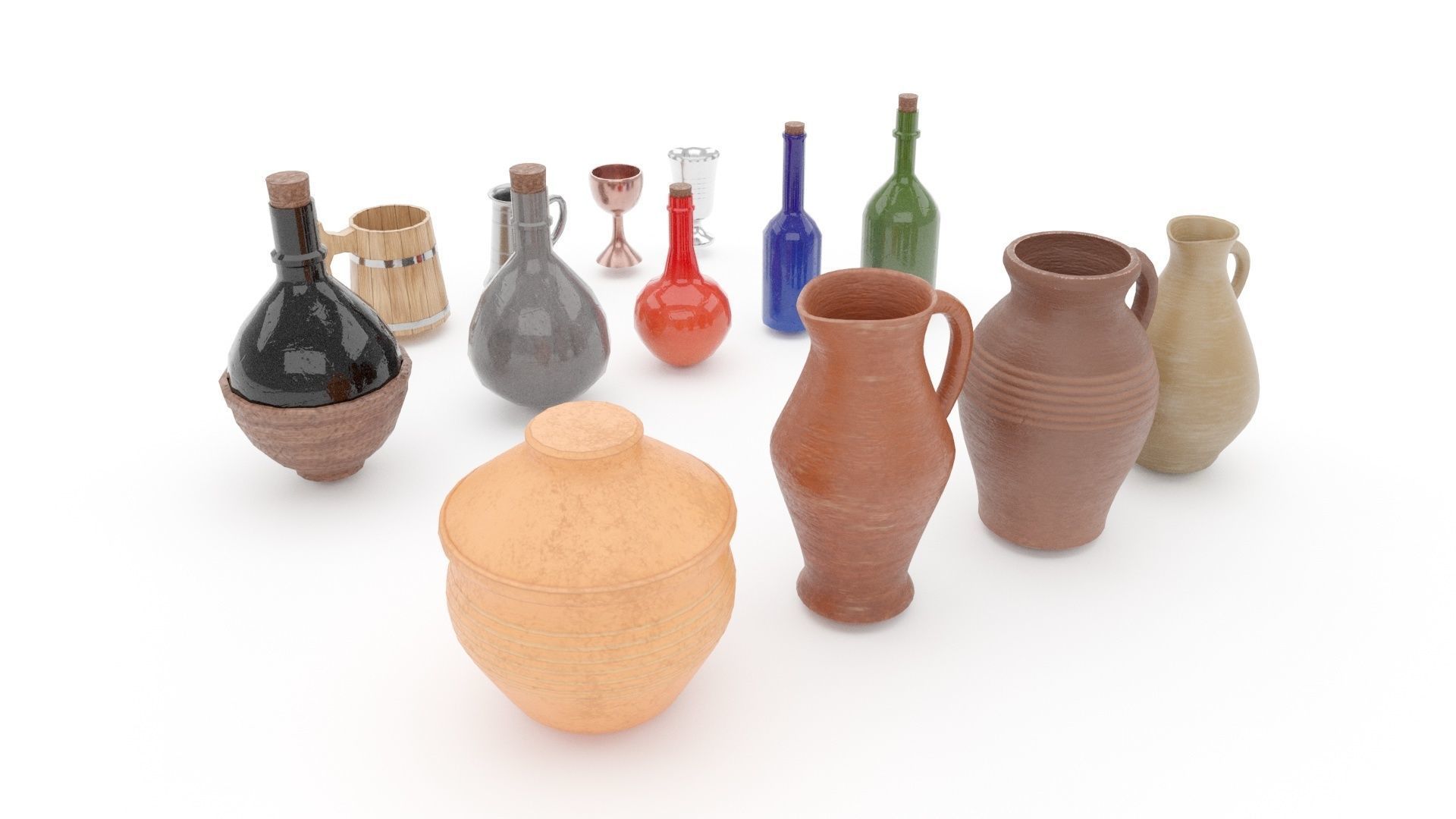 Medieval tavern props 04 3D model_22