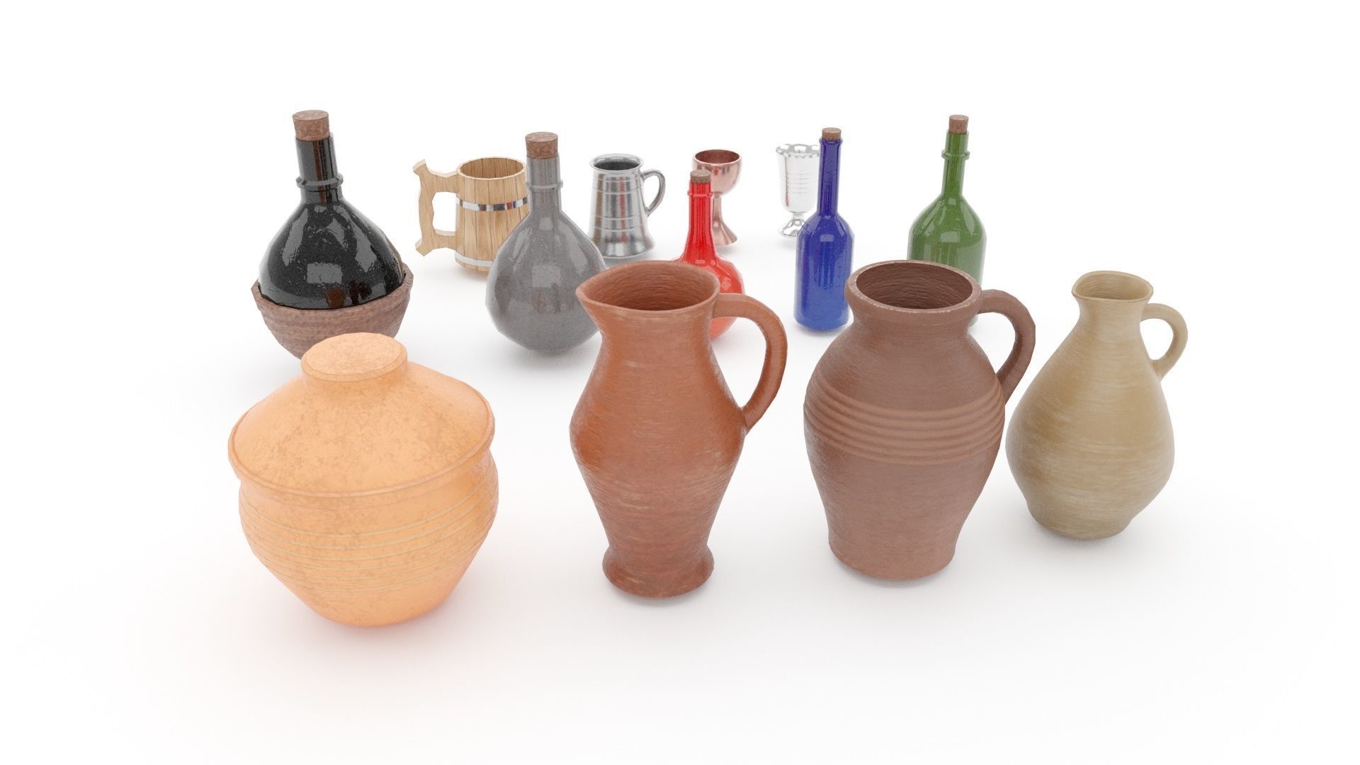 Medieval tavern props 04 3D model_21