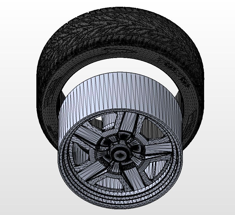 Custom wheels US Mags Saber for your scale model 3D print model_11