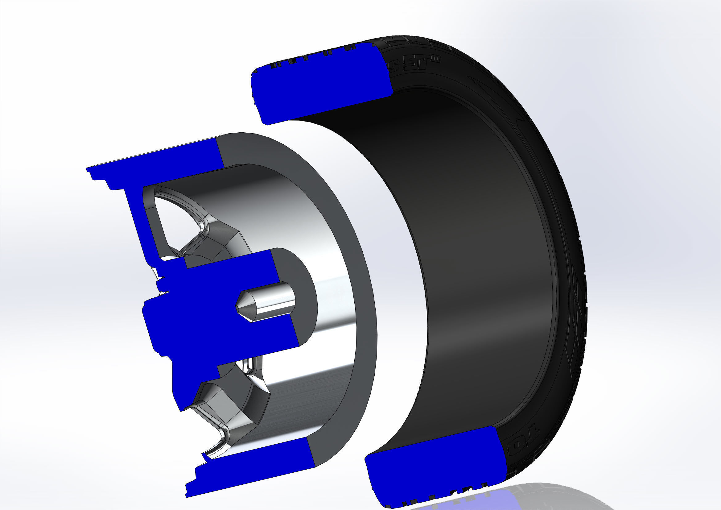 Custom wheels US Mags Saber for your scale model 3D print model_9