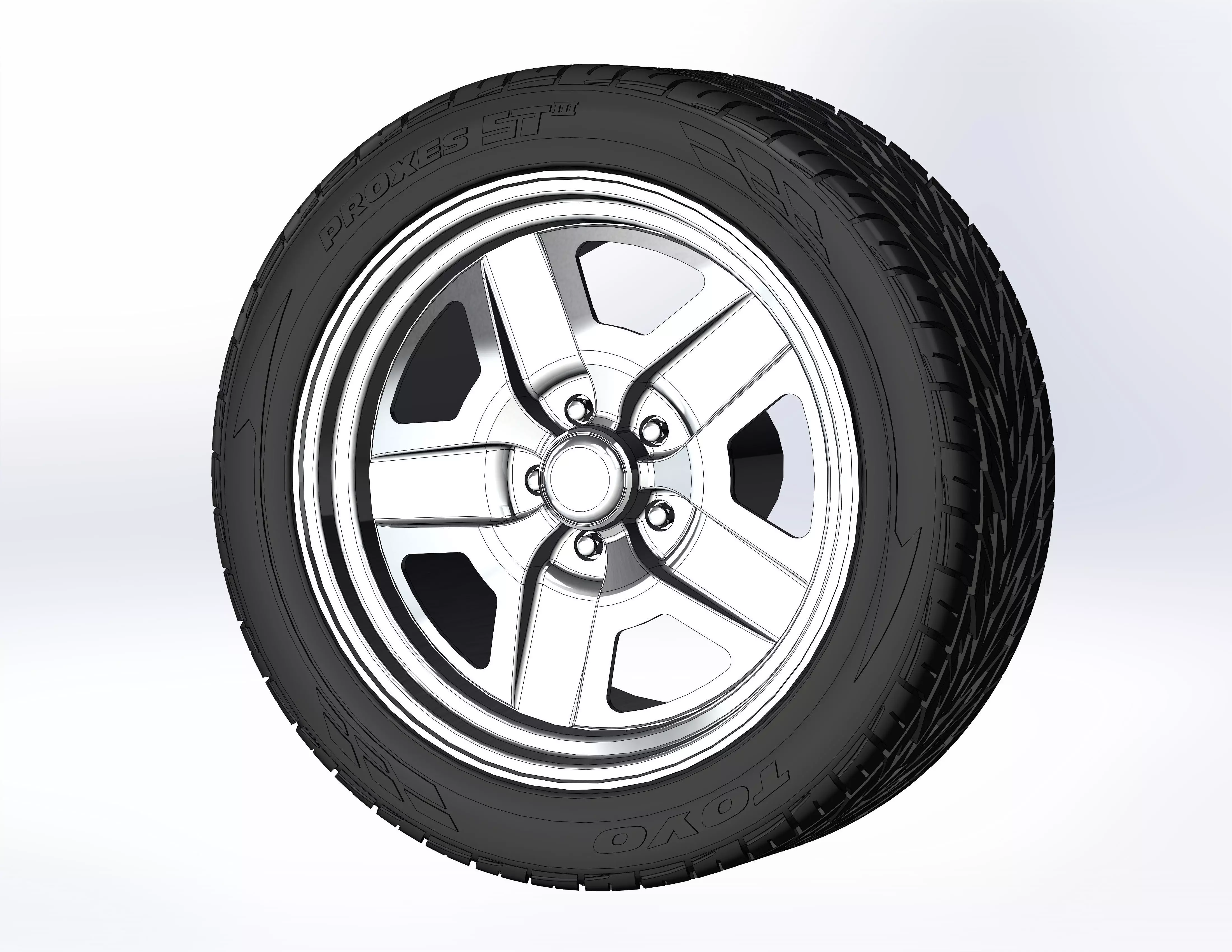 Custom wheels US Mags Saber for your scale model 3D print model_0