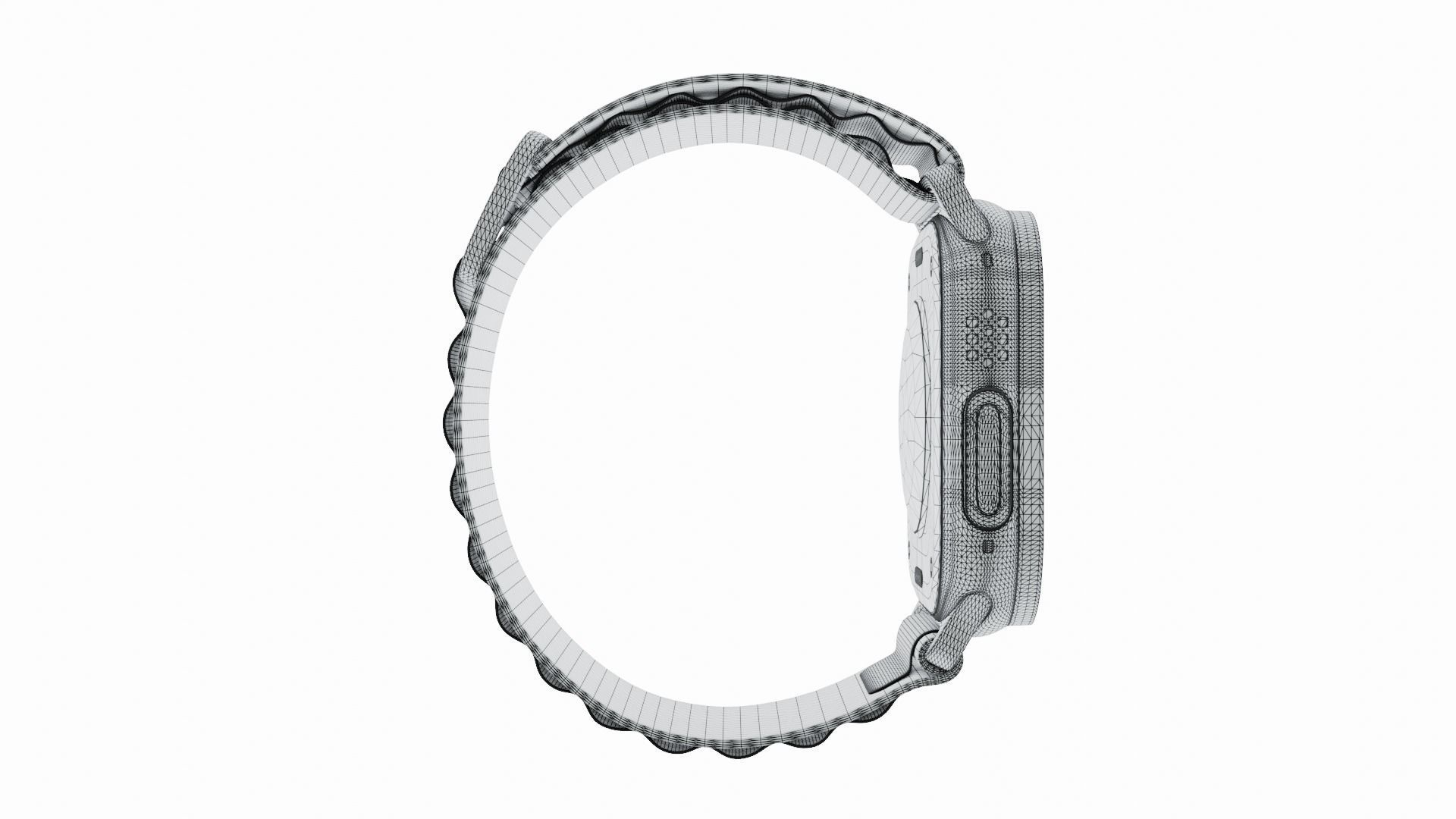 Apple Watch Ultra Alpine Loop Starlight Color 3D Model Low-poly 3D model_8