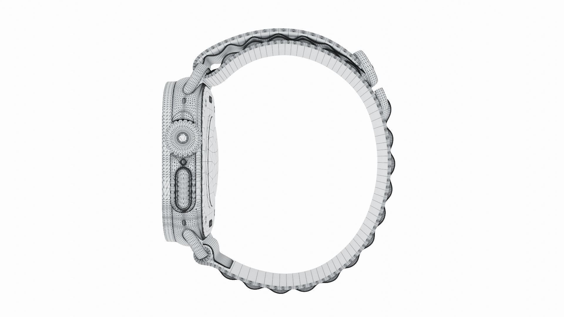 Apple Watch Ultra Alpine Loop Starlight Color 3D Model Low-poly 3D model_9