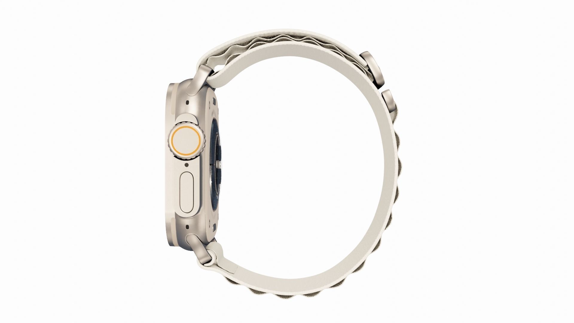 Apple Watch Ultra Alpine Loop Starlight Color 3D Model Low-poly 3D model_4