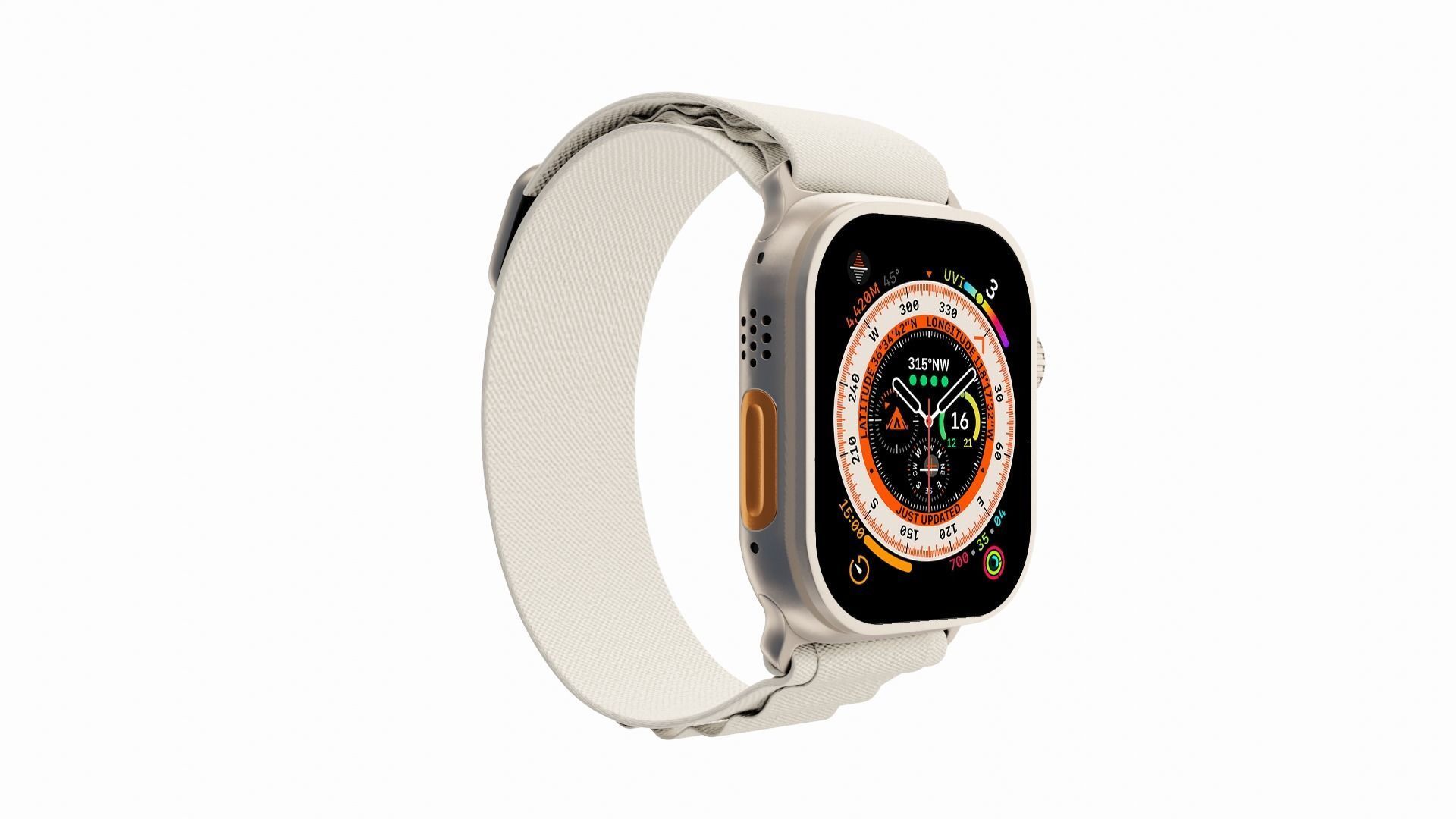 Apple Watch Ultra Alpine Loop Starlight Color 3D Model Low-poly 3D model_1