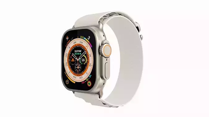 Apple Watch Ultra Alpine Loop Starlight Color 3D Model