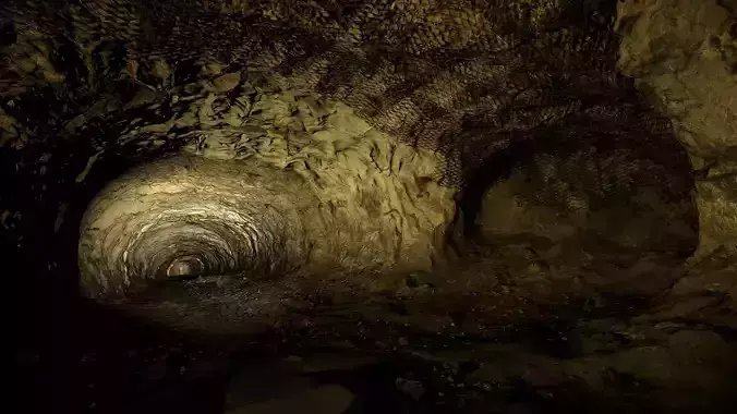 Old underground mine excavation - dirty 3D model