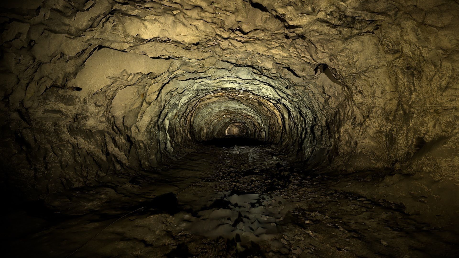Old underground mine excavation - dirty 3D model_3