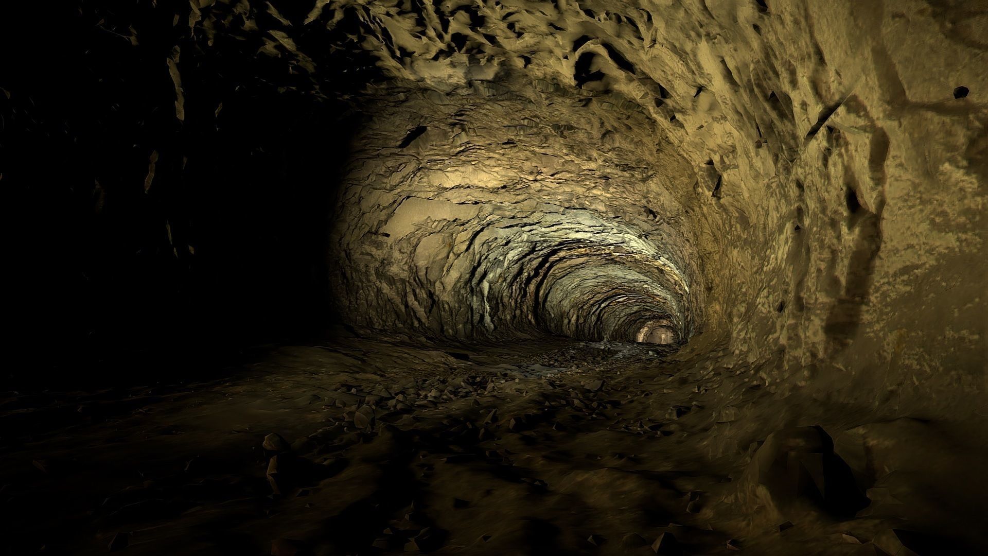 Old underground mine excavation - dirty 3D model_2