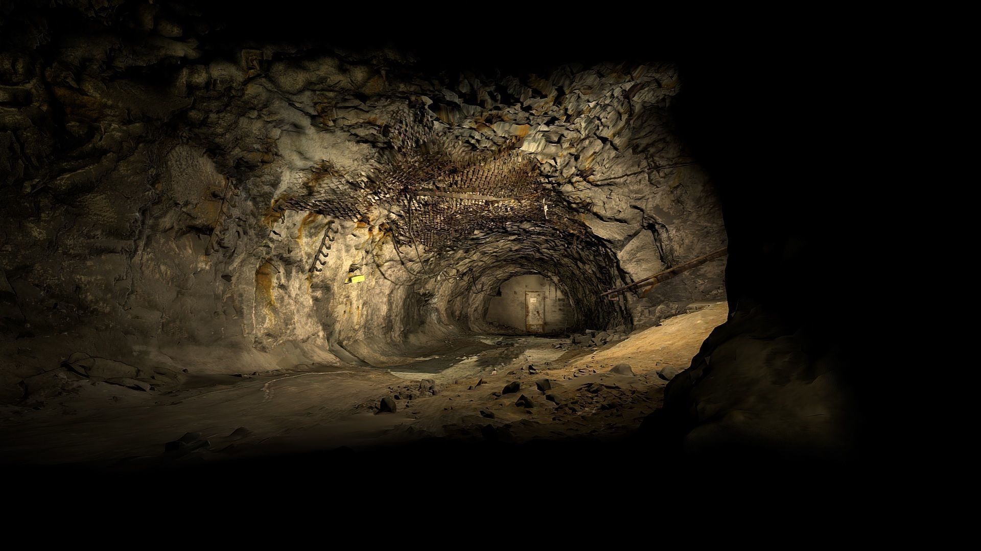 Old underground mine excavation - dirty 3D model_4