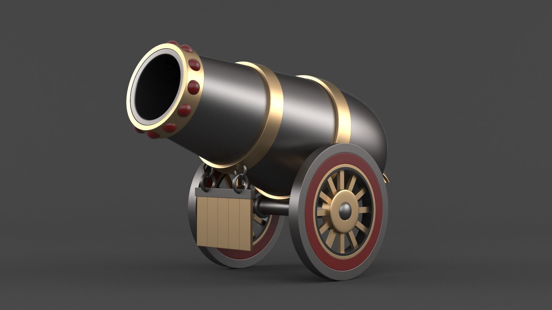 Circus Cannon 3D model_4