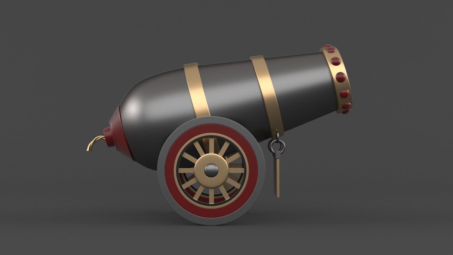 Circus Cannon 3D model_2