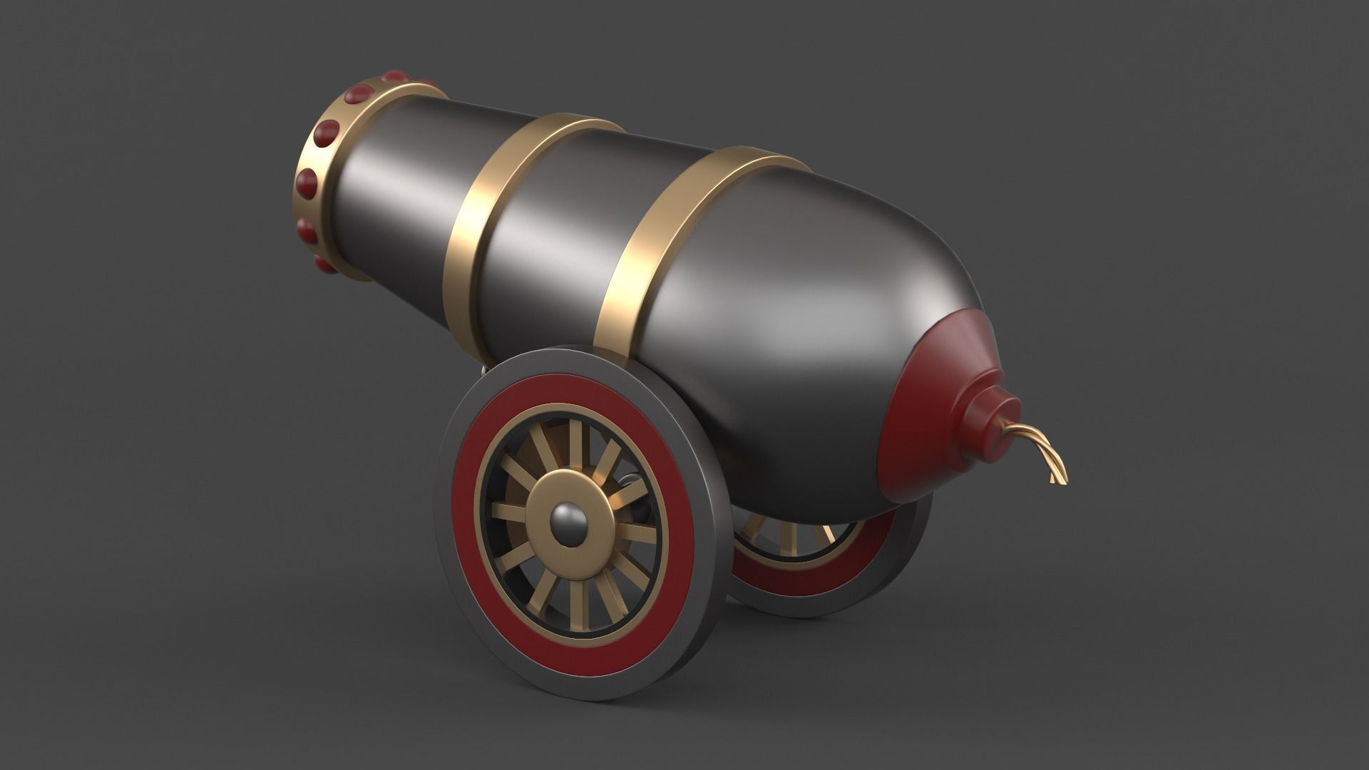 Circus Cannon 3D model_3