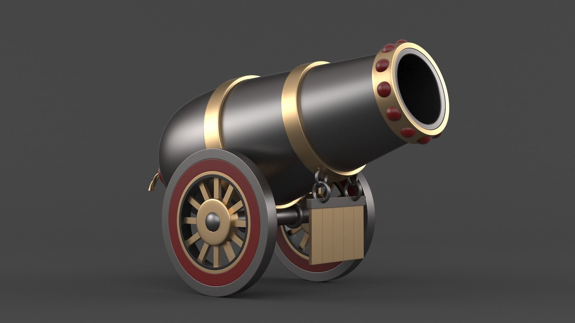 Circus Cannon 3D model_1