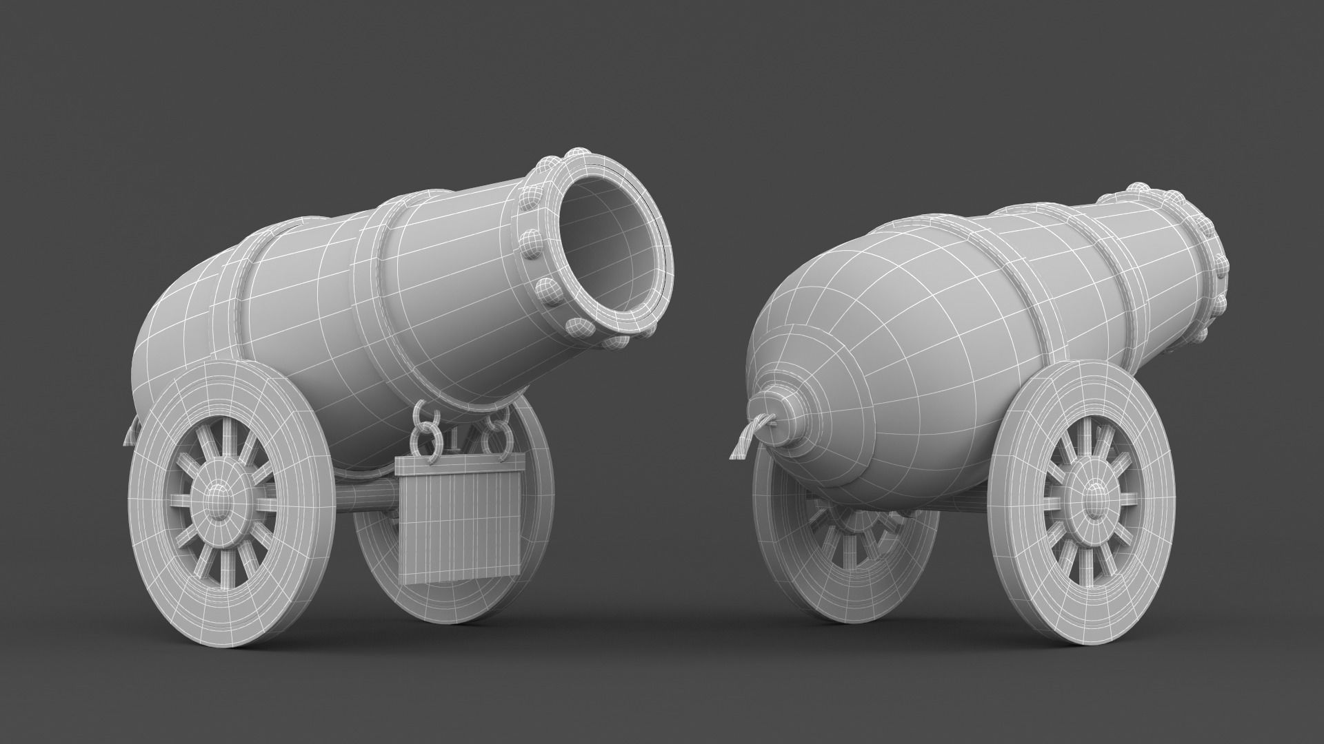 Circus Cannon 3D model_7