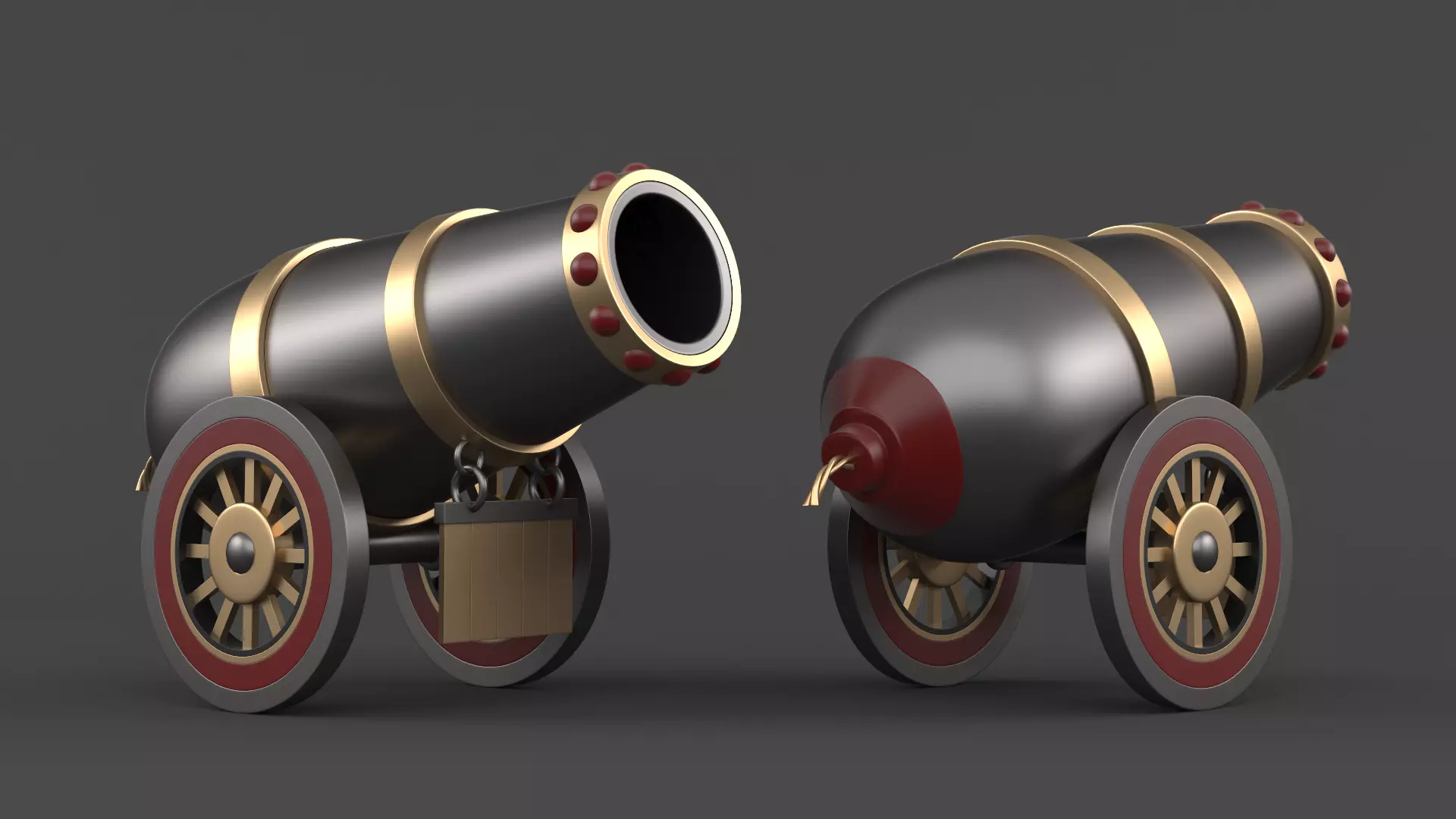 Circus Cannon 3D model_0