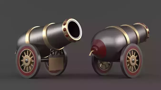 Circus Cannon 3D model