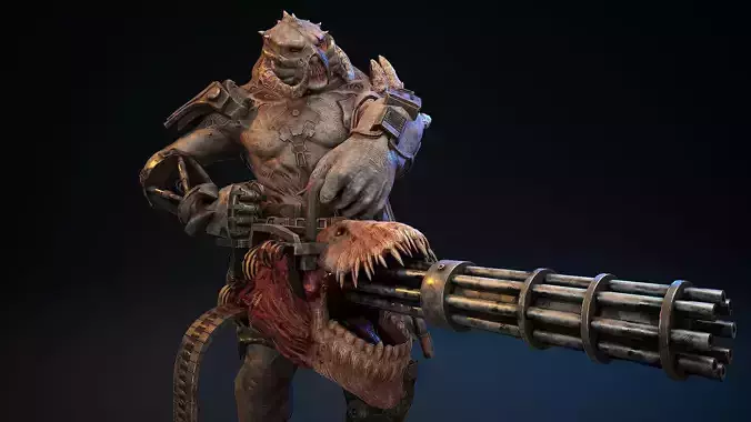 Biochemical Monster 08 Low-poly 3D model
