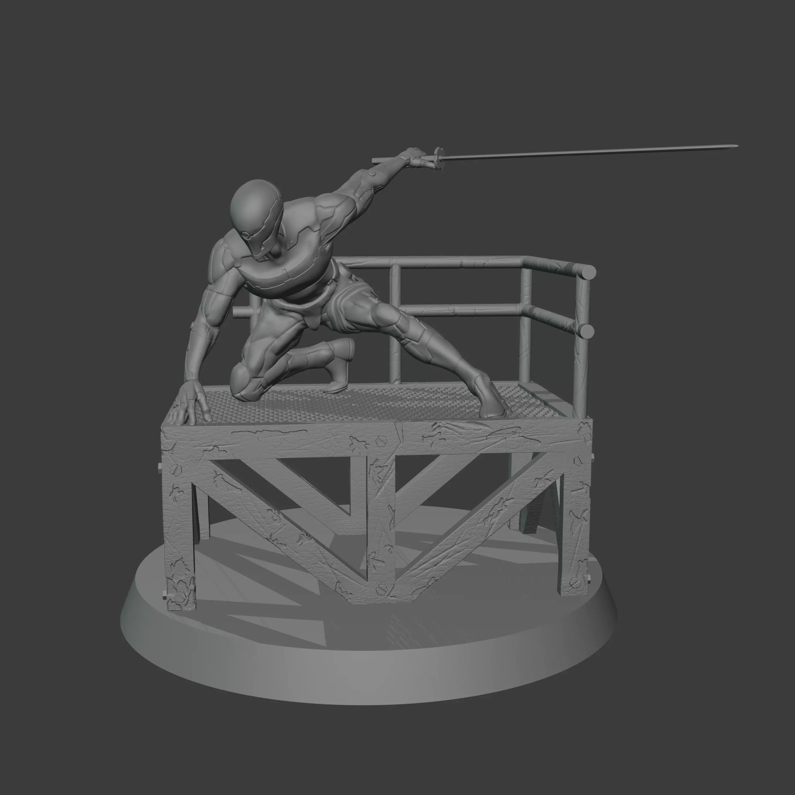 gray fox 3D print model