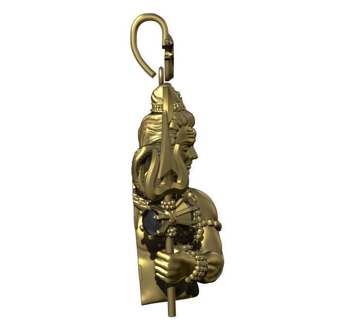 SHIVA PENDANT 3D print model_2