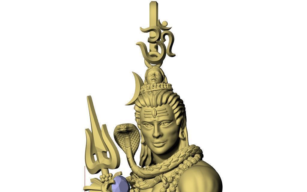 SHIVA PENDANT 3D print model_4