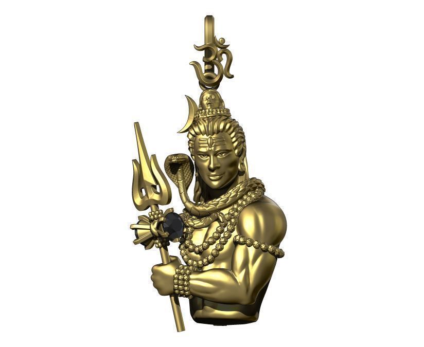 SHIVA PENDANT 3D print model_1