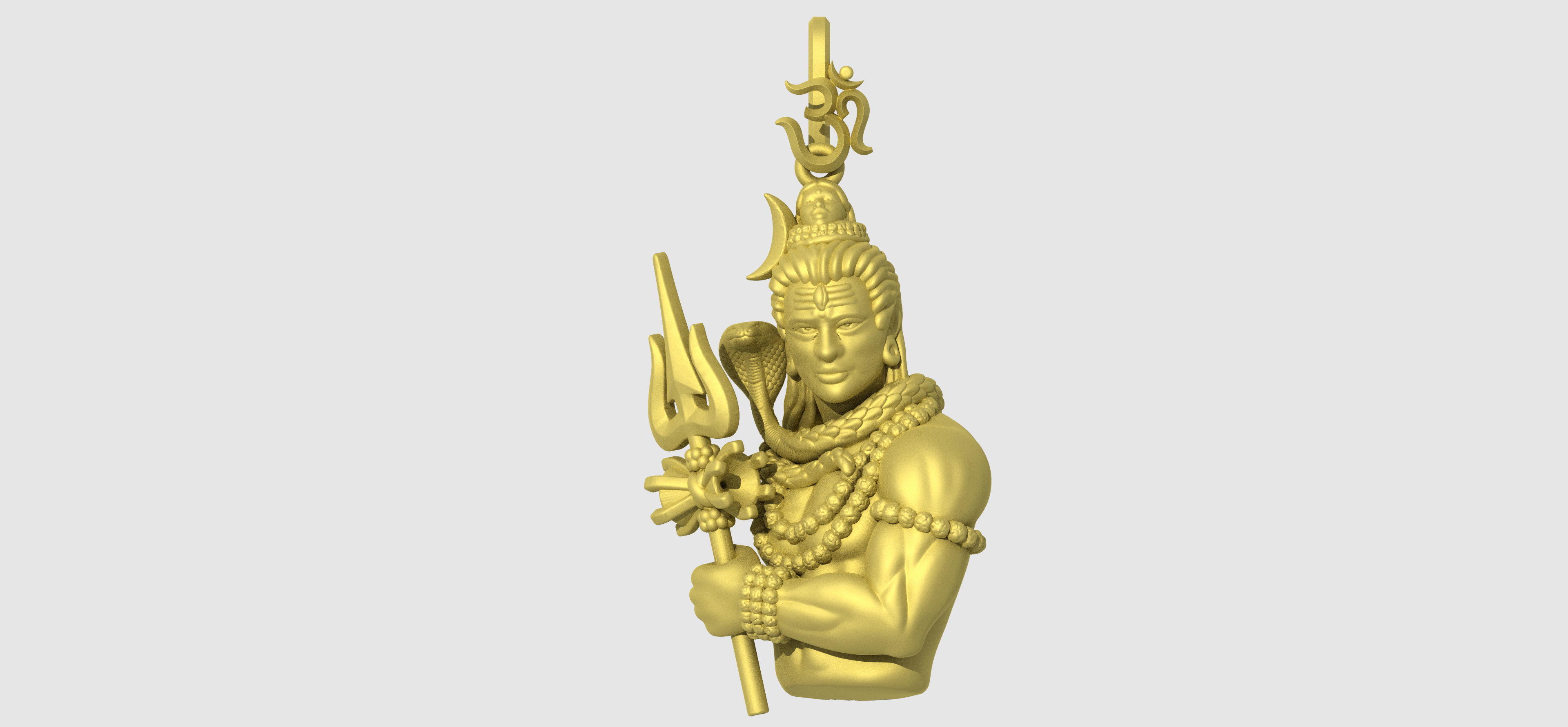 SHIVA PENDANT 3D print model_3