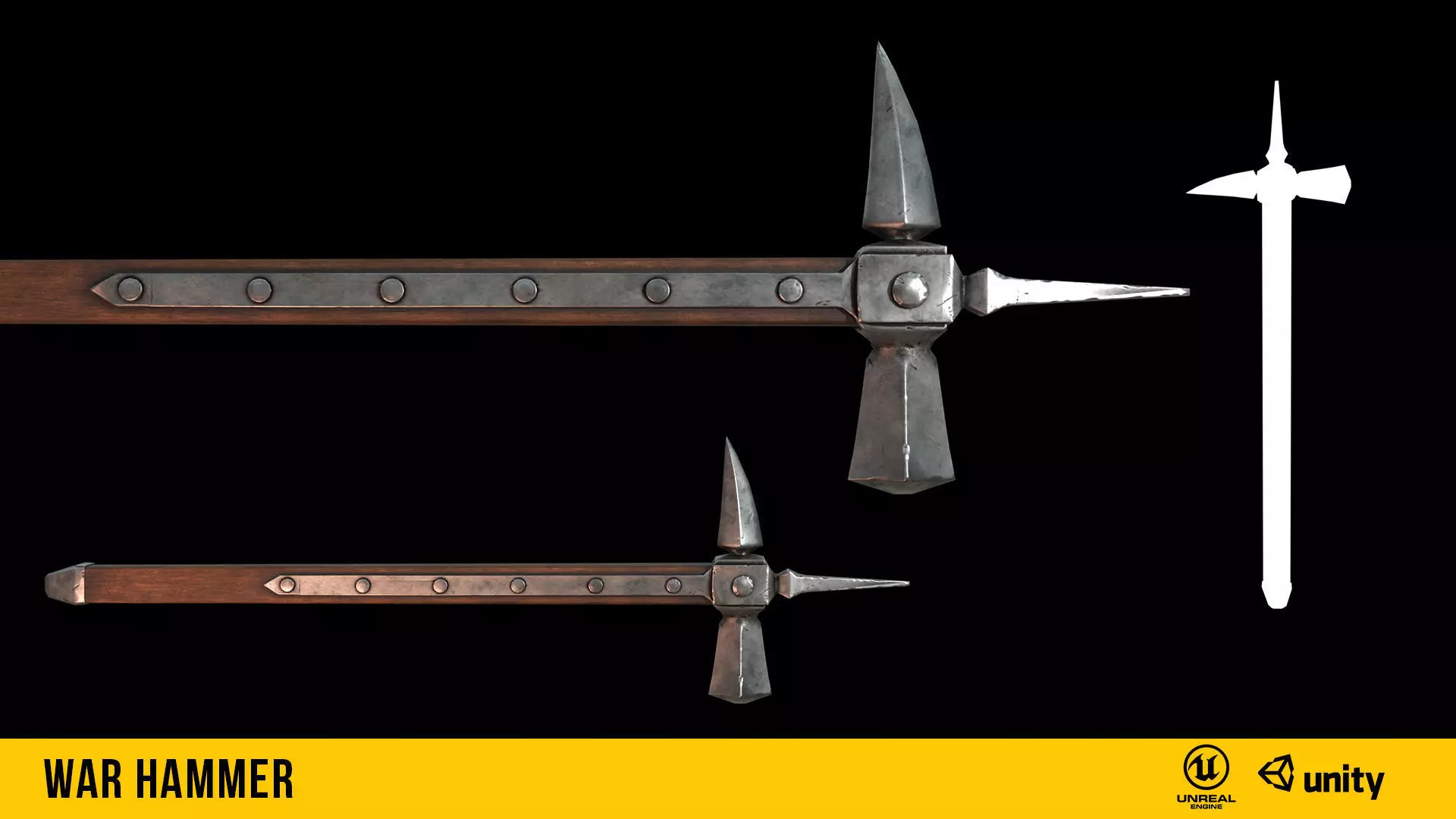 War Hammer Low-poly 3D model_0