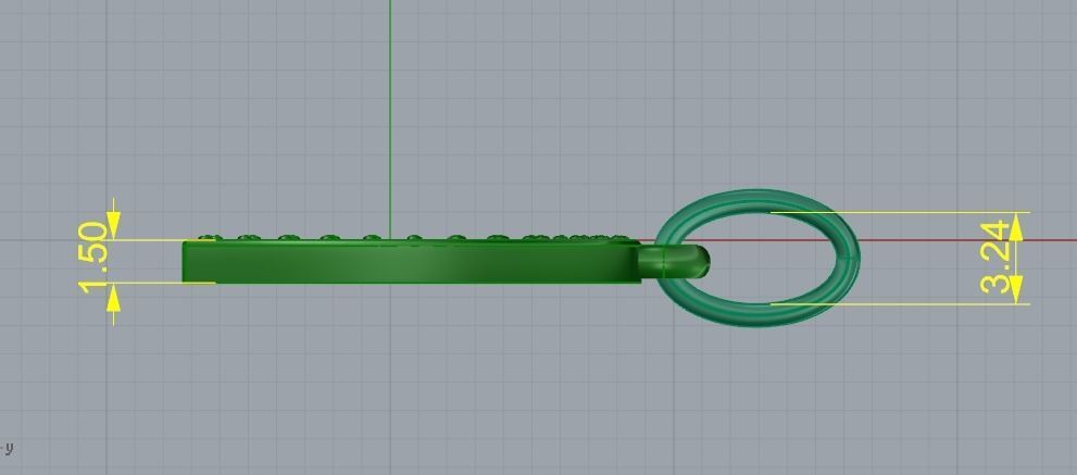 Horseshoe pendant N01876 3D print model_7