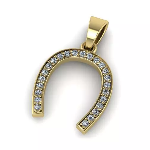 Horseshoe pendant N01876 3D print model_0