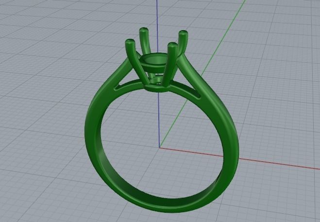 Soliter ring N01874 3D print model_2