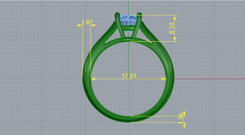 Soliter ring N01874 3D print model_5