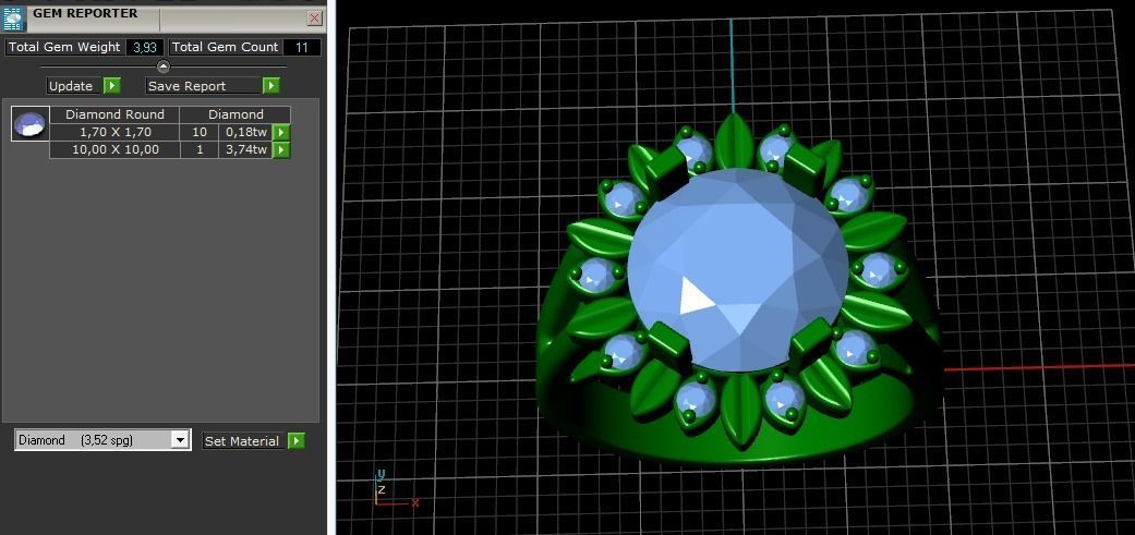Ring N01873 3D print model_10