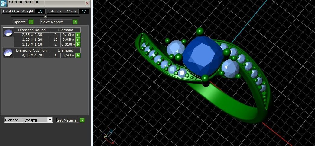 Ring N01862 3D print model_10