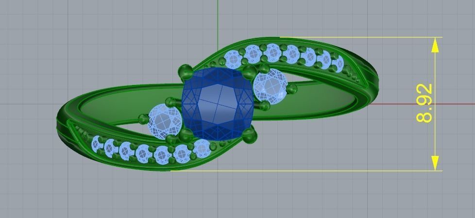 Ring N01862 3D print model_8